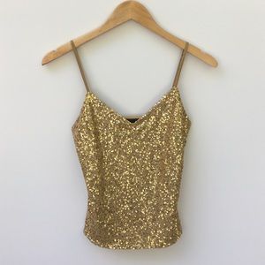 Gold sequin cami