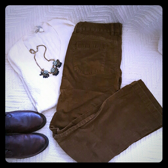 Brown J. Crew bootcut cords