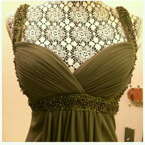 Olive party dress size 6