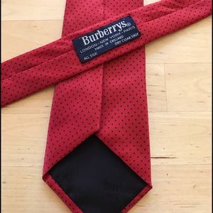 Authentic Burberry red and blue dot tie