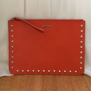 Rebecca Minkoff Studded Orange Clutch
