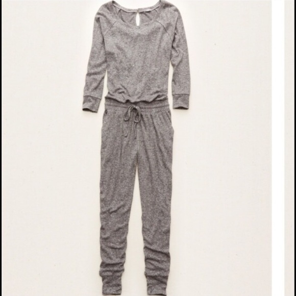 America Eagle Aerie Grey Jumpsuit Size Small