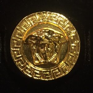 Versace Style Medusa Ring Gold Plated Sz 12