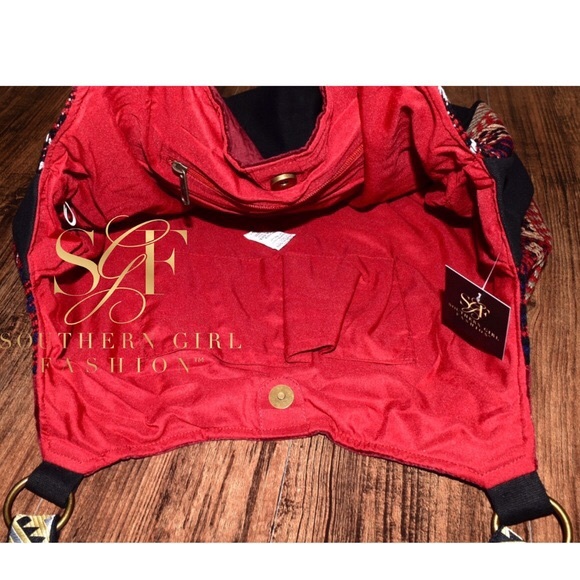 ETHNIC BAG Patterned Patchwork Shoulder Large Hobo - Picture 4 of 4