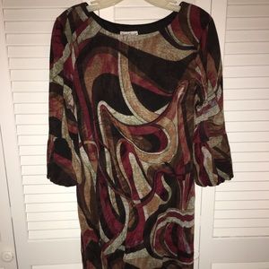 Fall dress with bell sleeves