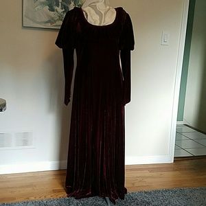 Long velvet renaissance gown