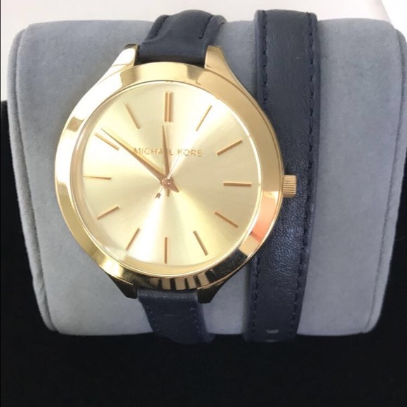 Michael Kors Double Strap Leather Watch