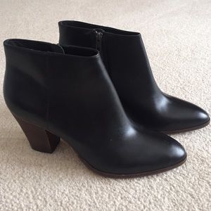 Black Leather Booties