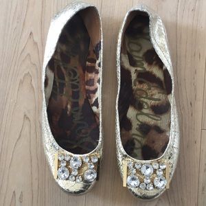 Sam Edelman Caper gold flats