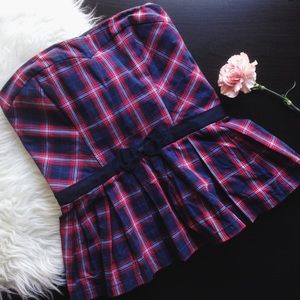 Abercrombie & Fitch strapless peplum top ☎️ Size M