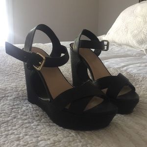 Mossimo Black Cut-out Wedges