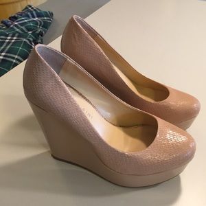 Gianni bini nude wedges heels size 8