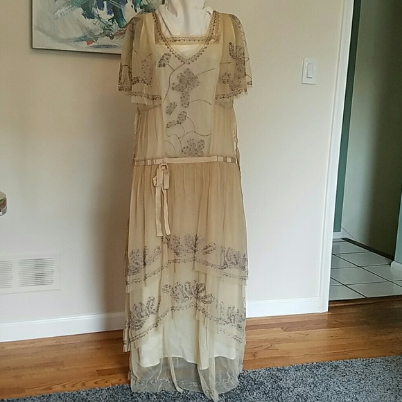 Romantic maxi dress 2 piece Gatsby style