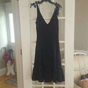 Free People black dress with floral ties