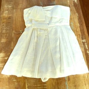 Bcbg generation white bow front romper 6