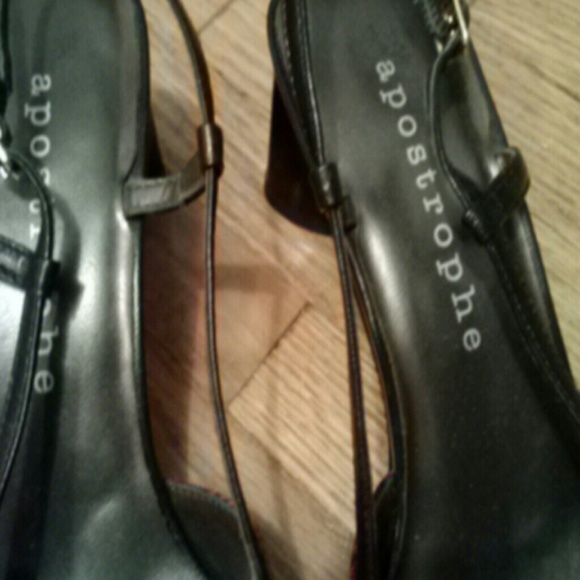 Red plaid sling back shoes - Picture 3 of 4