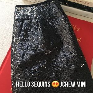 Jcrew sequined mini skirt