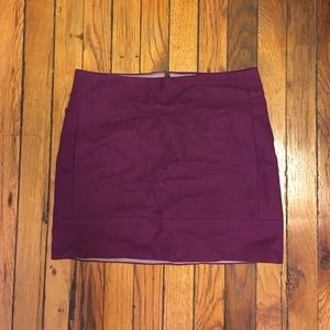 J crew purple wool miniskirt