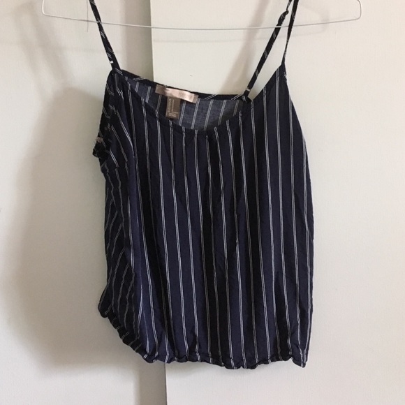 Navy striped top