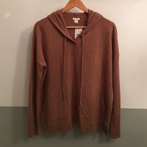 J. Crew Oversize Henley hoodie