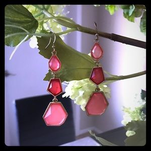 Coral & Gold Earrings