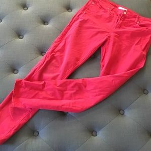 Fire red jeans