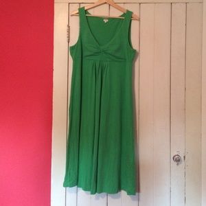 Green JCrew cotton dress