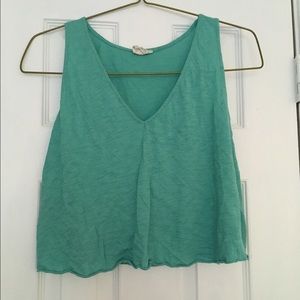 Teal Crop Top