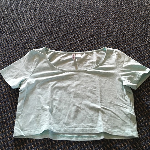 Mint green crop top