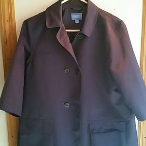 Vera Wang purple 3/4 sleeve coat