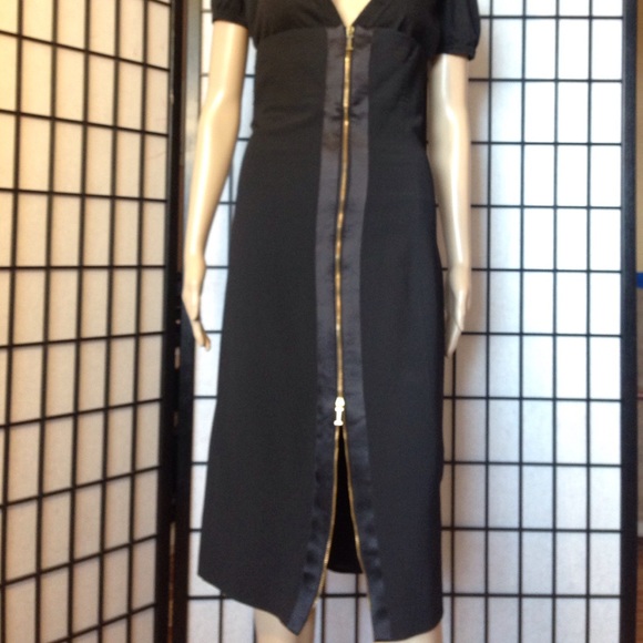 High-waisted black Pencil skirt/full length zipper