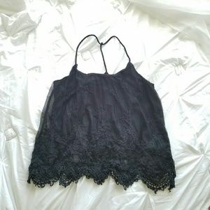 Urban Outfitters Lace T-strapped blouse