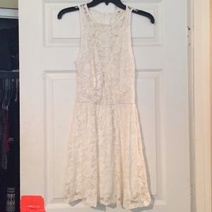 Floral Lace White Dress