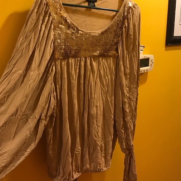 Gold sequin top