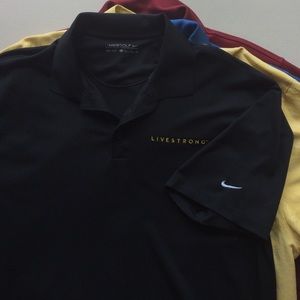 Nike Livestrong golf shirt. Black