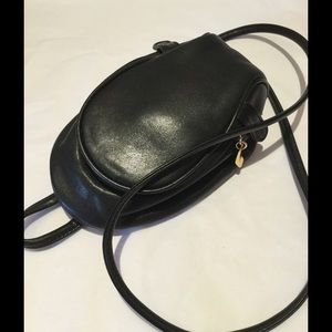 Black leather cross body