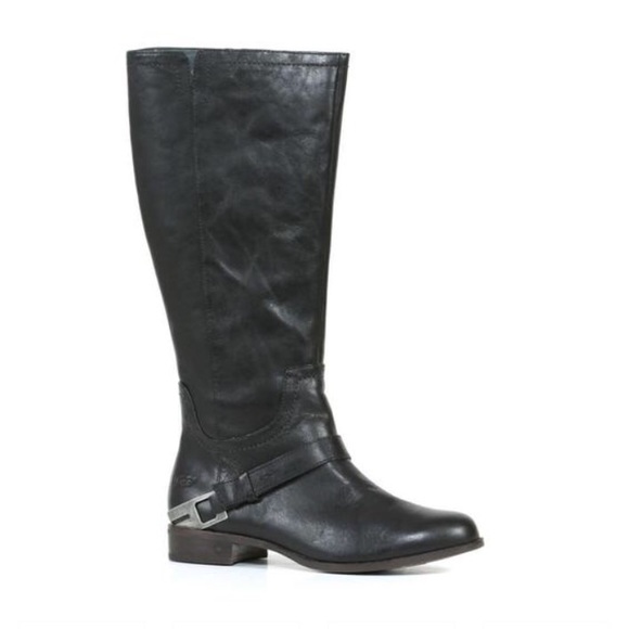 UGG Channing II black leather boots sz 8