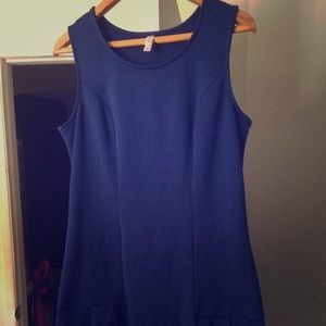 Blue Fit & Flare Dress