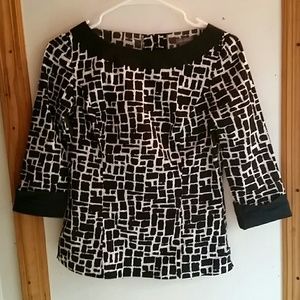 Ann taylor 3/4 sleeve blouse scoop neck