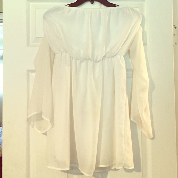 White dress with a nice flow!