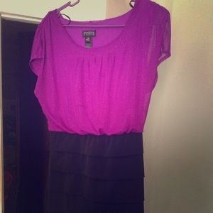 Purple & Black Dress