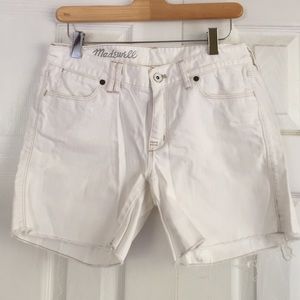 Madewell White Jean Shorts