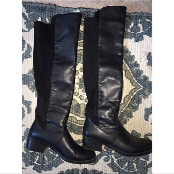 Black knee high boots