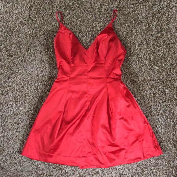 Short Red Bebe dress
