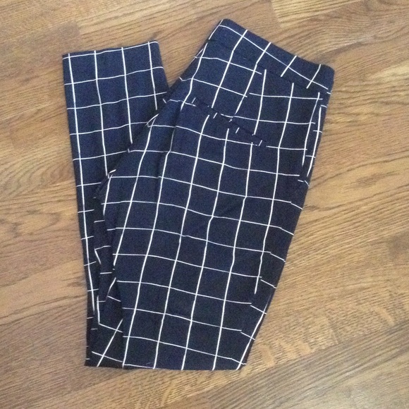 Black and white trousers