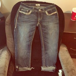 Denim cropped jeans
