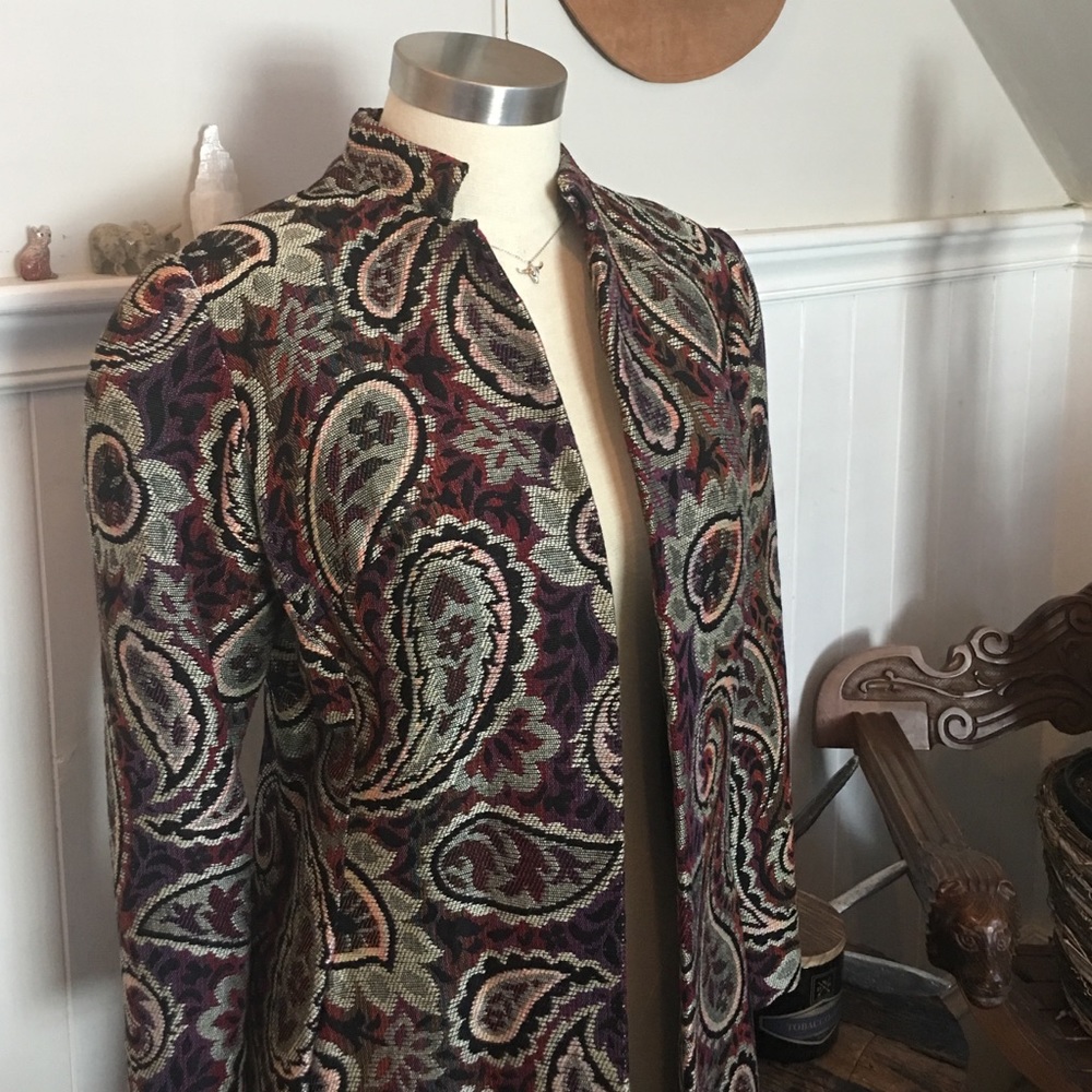 Vintage Paisley Maxi Coat