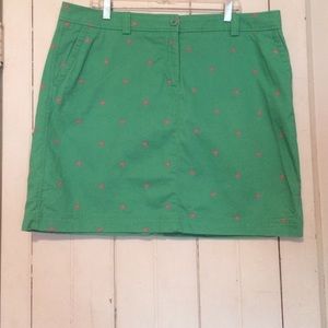 Pink and green LL Bean starfish skirt