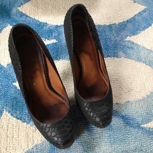 Pour la Victoire Shoes - Pour La Victoire Irina II Black Snake Heels Pour la Victoire Shoes - Pour La Victoire Irina II Black Snake Heels