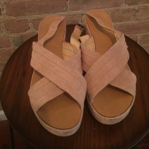 JCrew Suede Platform Wedges